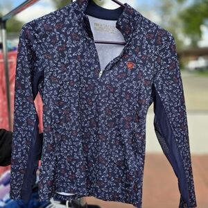 Ariat Navy Pullover with Fox Pattern